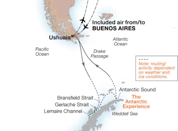 Seabourn Venture Cruises Map Itinerary 2026