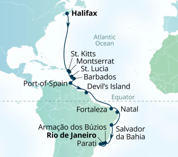 Seabourn Venture Cruises Map Itinerary 2026