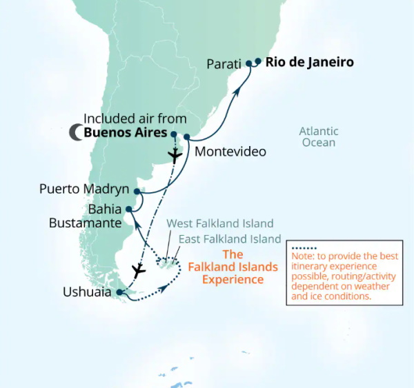 Seabourn Venture Cruises Map Itinerary 2026