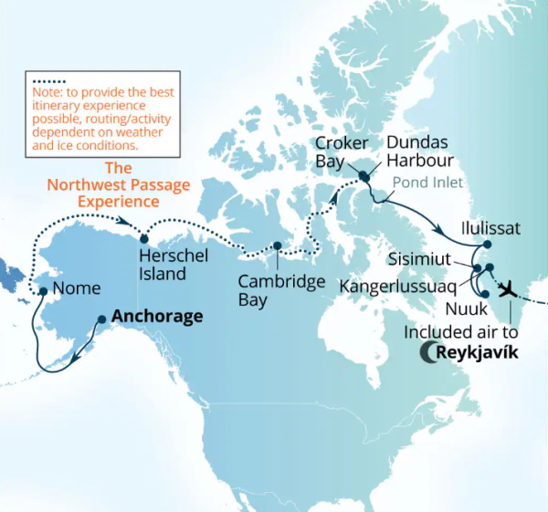 Seabourn Venture Cruises Map Itinerary 2026