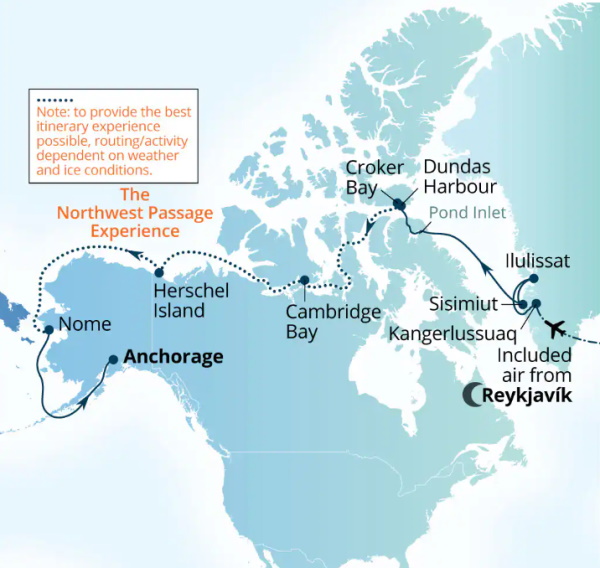 Seabourn Venture Cruises Map Itinerary 2026