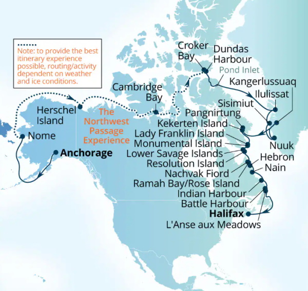 Seabourn Venture Cruises Map Itinerary 2026