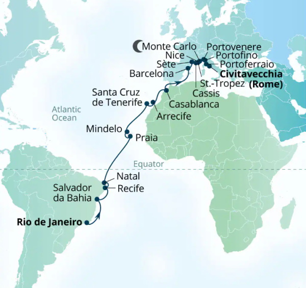 Seabourn Venture Cruises Map Itinerary 2026