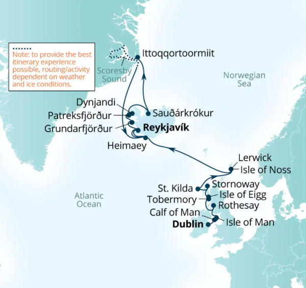 Seabourn Venture Cruises Map Itinerary 2026