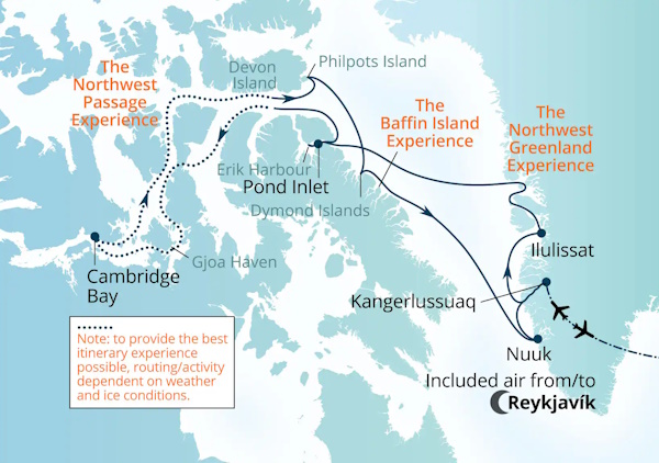 Seabourn Venture Cruises Map Itinerary 2027