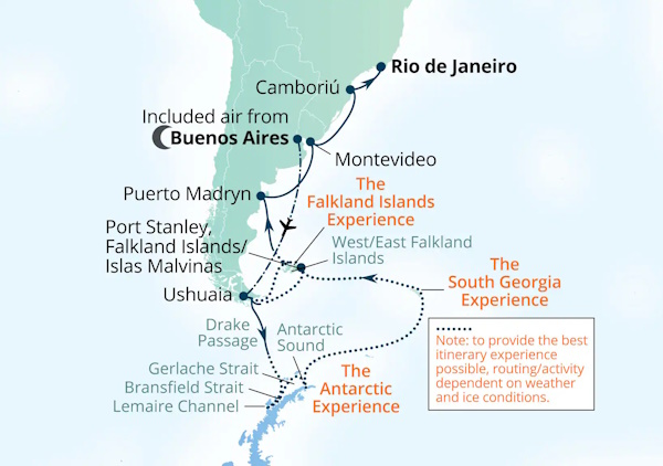 Seabourn Venture Cruises Map Itinerary 2027