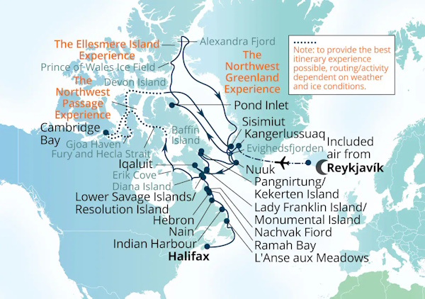 Seabourn Venture Cruises Map Itinerary 2027