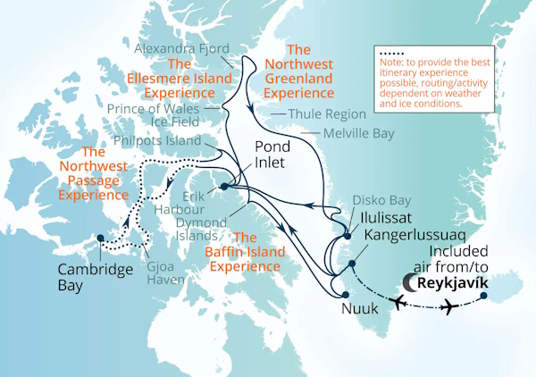 Seabourn Venture Cruises Map Itinerary 2027