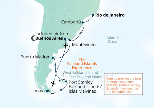 Seabourn Venture Cruises Map Itinerary 2027