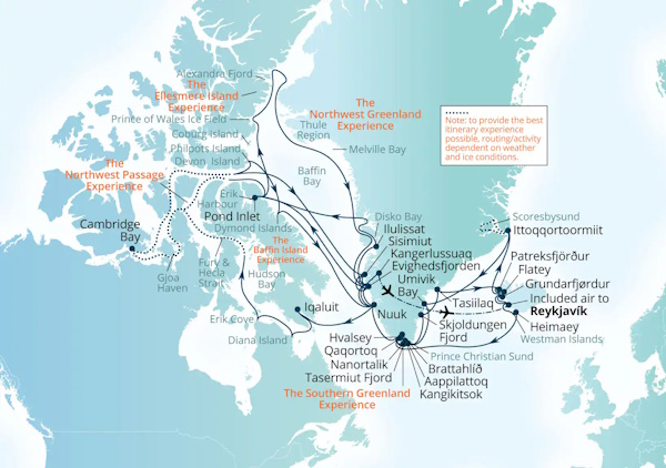 Seabourn Venture Cruises Map Itinerary 2027