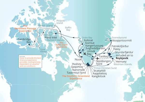 Seabourn Venture Cruises Map Itinerary 2027