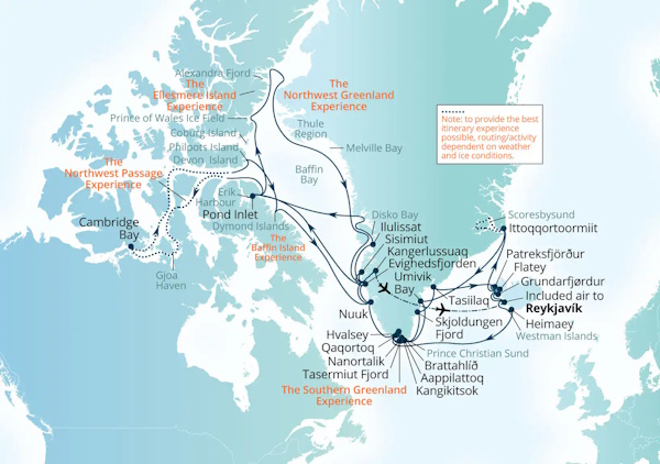 Seabourn Venture Cruises Map Itinerary 2027