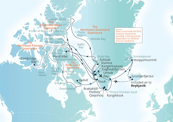 Seabourn Venture Cruises Map Itinerary 2027