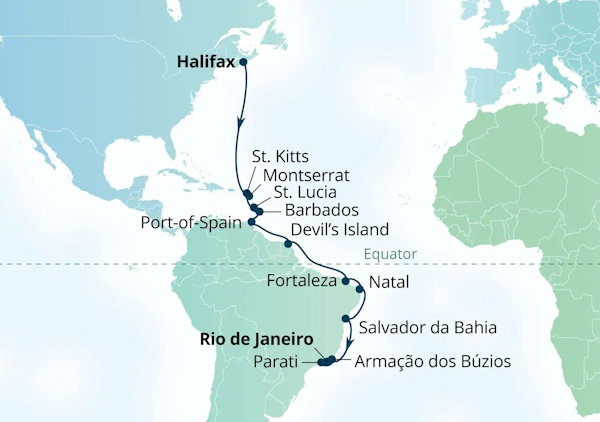 Seabourn Venture Cruises Map Itinerary 2027