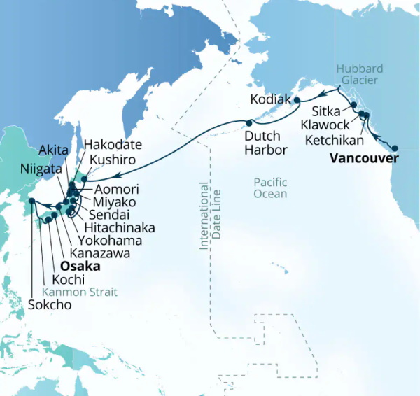Seabourn Encore Cruises Map Itinerary 2026