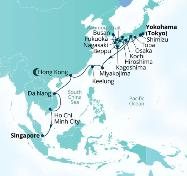 Seabourn Encore Cruises Map Itinerary 2026