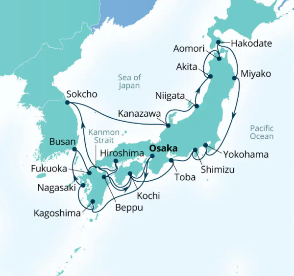 Seabourn Encore Cruises Map Itinerary 2026
