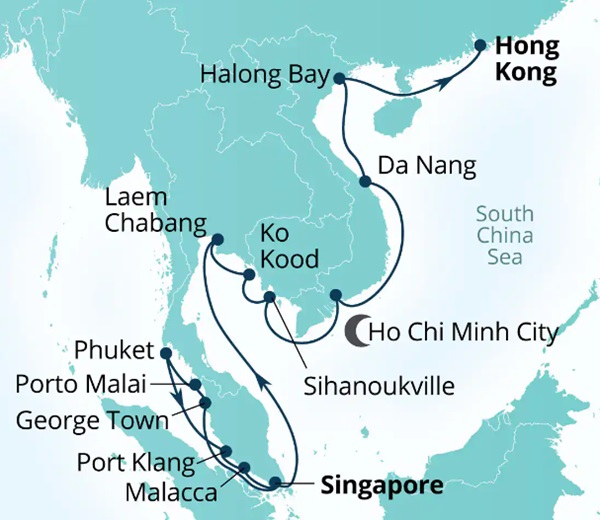 Seabourn Encore Cruises Map Itinerary 2026
