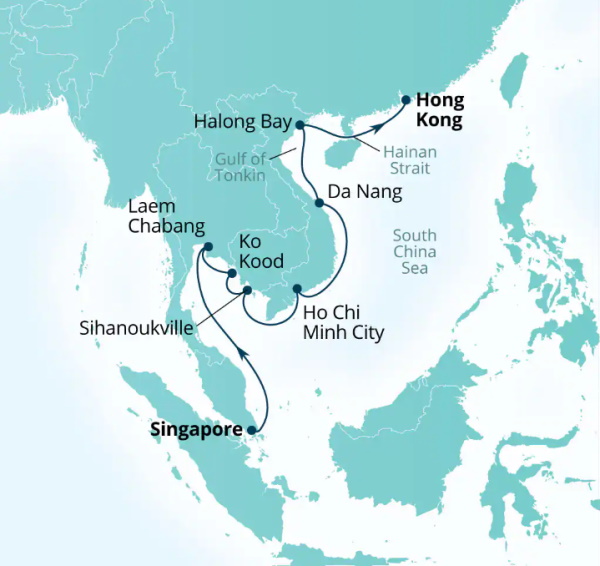 Seabourn Encore Cruises Map Itinerary 2026