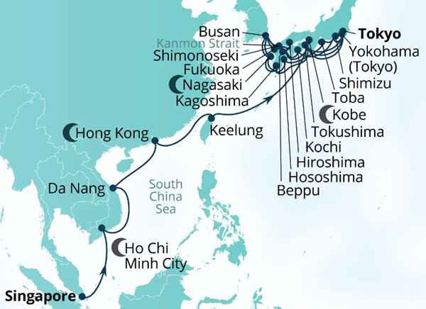 Seabourn Encore Cruises Map Itinerary 2026