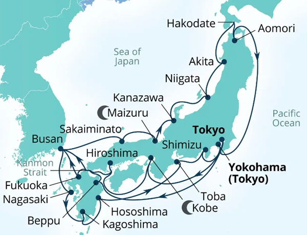 Seabourn Encore Cruises Map Itinerary 2026