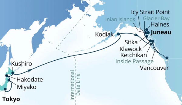 Seabourn Encore Cruises Map Itinerary 2026