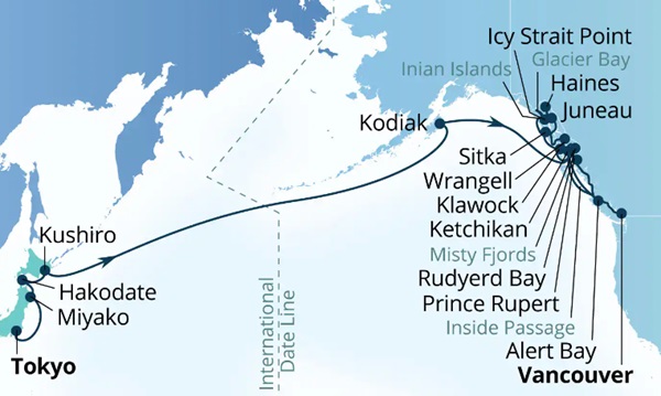 Seabourn Encore Cruises Map Itinerary 2026