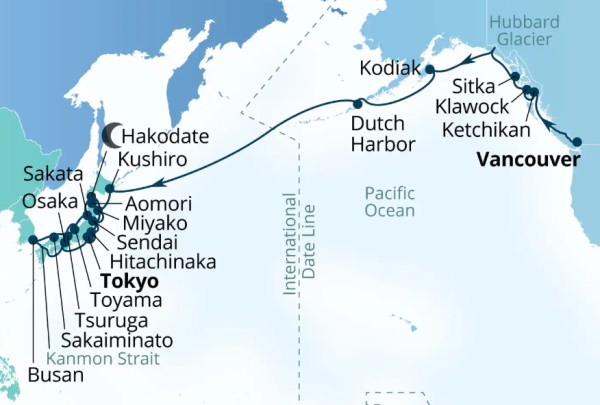 Seabourn Encore Cruises Map Itinerary 2027