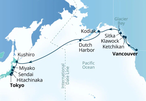 Seabourn Encore Cruises Map Itinerary 2027