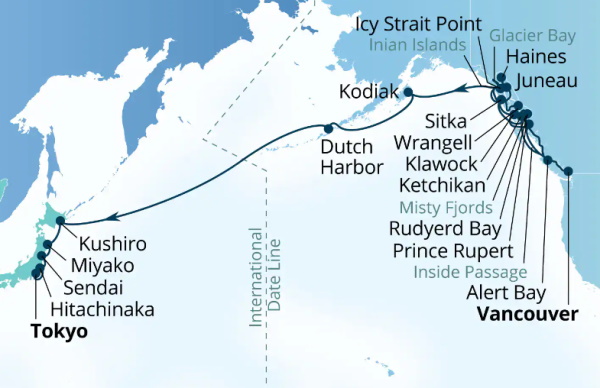 Seabourn Encore Cruises Map Itinerary 2027