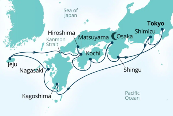 Seabourn Encore Cruises Map Itinerary 2027