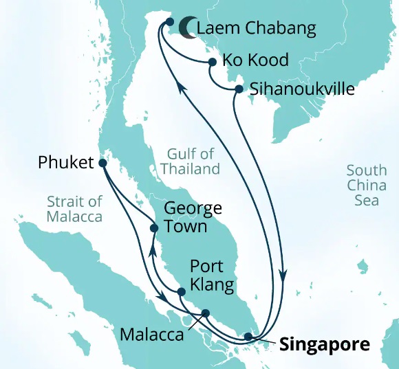 Seabourn Encore Cruises Map Itinerary 2027
