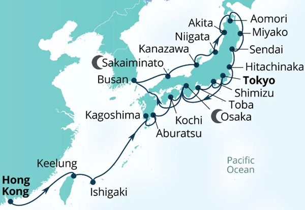Seabourn Encore Cruises Map Itinerary 2027