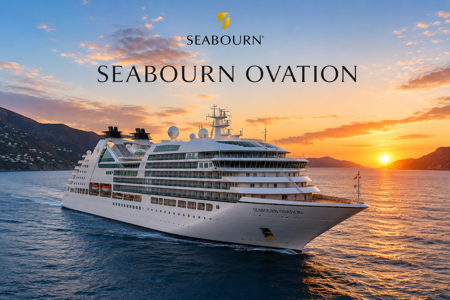 Seabourn Ovation luxury cruise ship with Deluxe Cruises