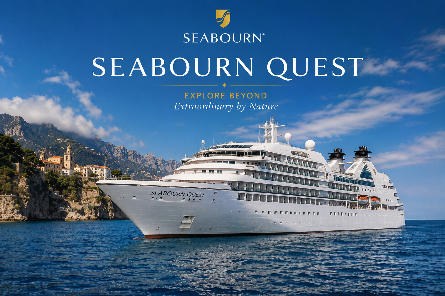 Seabourn Quest luxury cruise ship with Deluxe Cruises