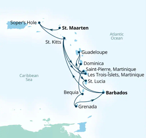Seabourn Ovation Itinerary Map 2026