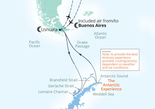 Seabourn Cruises Pursuit Map 2028