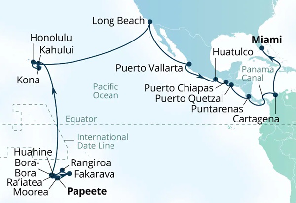 Seabourn Cruises Quest Map 2026