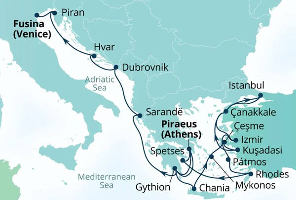 Seabourn Cruises Quest Map 2026