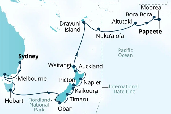 Seabourn Cruises Quest Map 2026