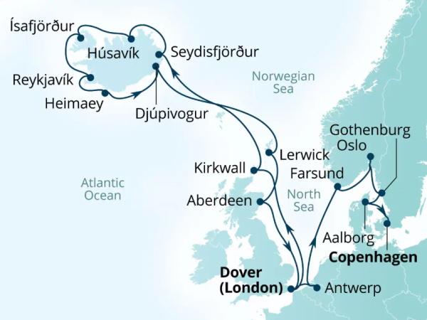 Seabourn Cruises Quest Map 2027
