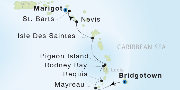LUXURY CRUISES FOR LESS Seadream Yacht Club, Seadream 1 February 13-20 2025 Bridgetown, Barbados to Marigot, St. Martin