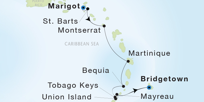 Deluxe Honeymoon Cruises Seadream Yacht Club, Seadream 1 February 27 March 5 2026 Marigot, St. Martin to Bridgetown, Barbados