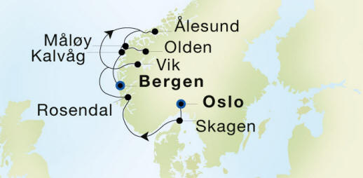 SeaDream 2 2025 Oslo to Bergen
