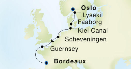 SeaDream 2 2025 Oslo to Bordeaux