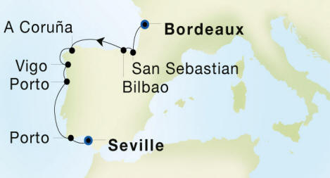 SeaDream 2 2025 Bordeaux to Seville