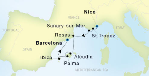 7 Seas Luxury Cruises Seadream I schedule 2022