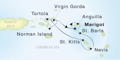 Seadream Yacht Club 1, February 4-11 2017 Marigot, Saint Martin to Marigot, Saint Martin 