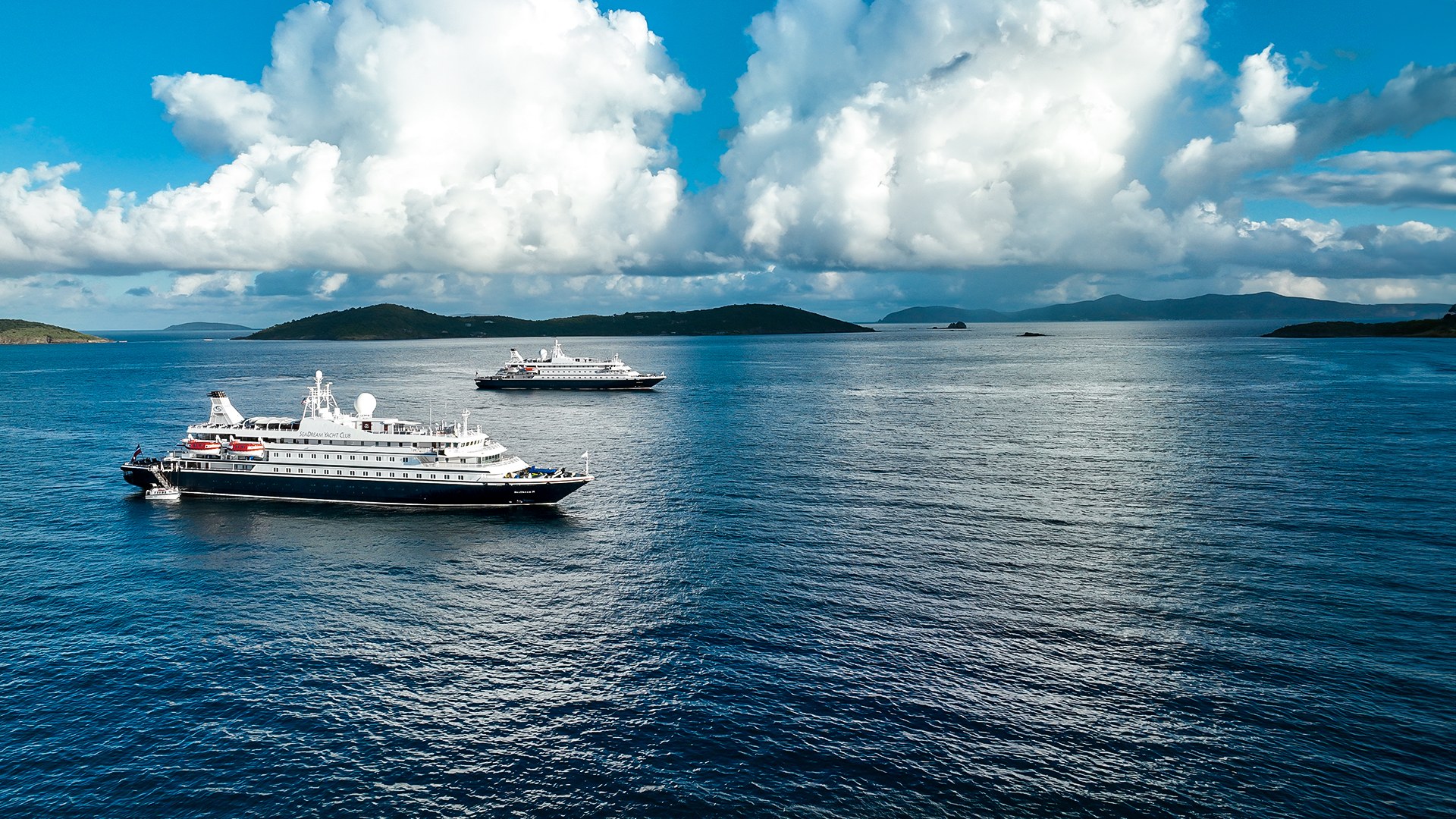 SeaDream II luxury yacht represented by SeaDream’s official twin-yacht photograph