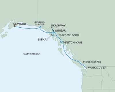 Cruise Single-Solo Balconies and Suites Seven Seas Mariner June 29 July 6 2025 Vancouver, British Columbia, Canada to Anchorage (Seward), AK